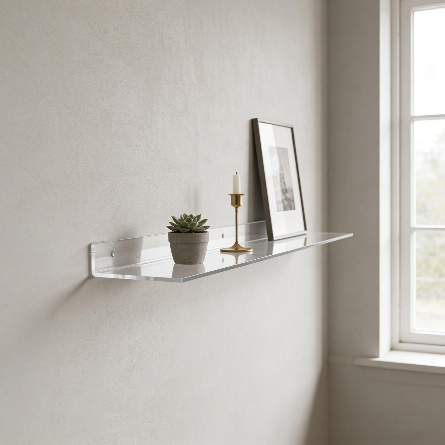 Clear Acrylic Floating Wall Shelves