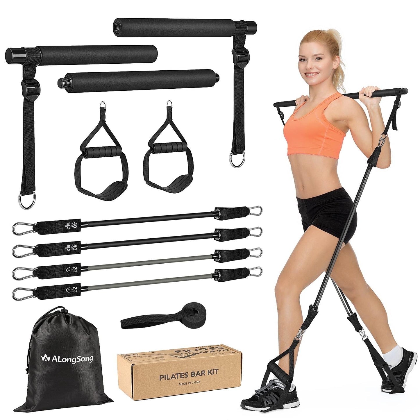 Pilates Bar Kit with Resistance Bands