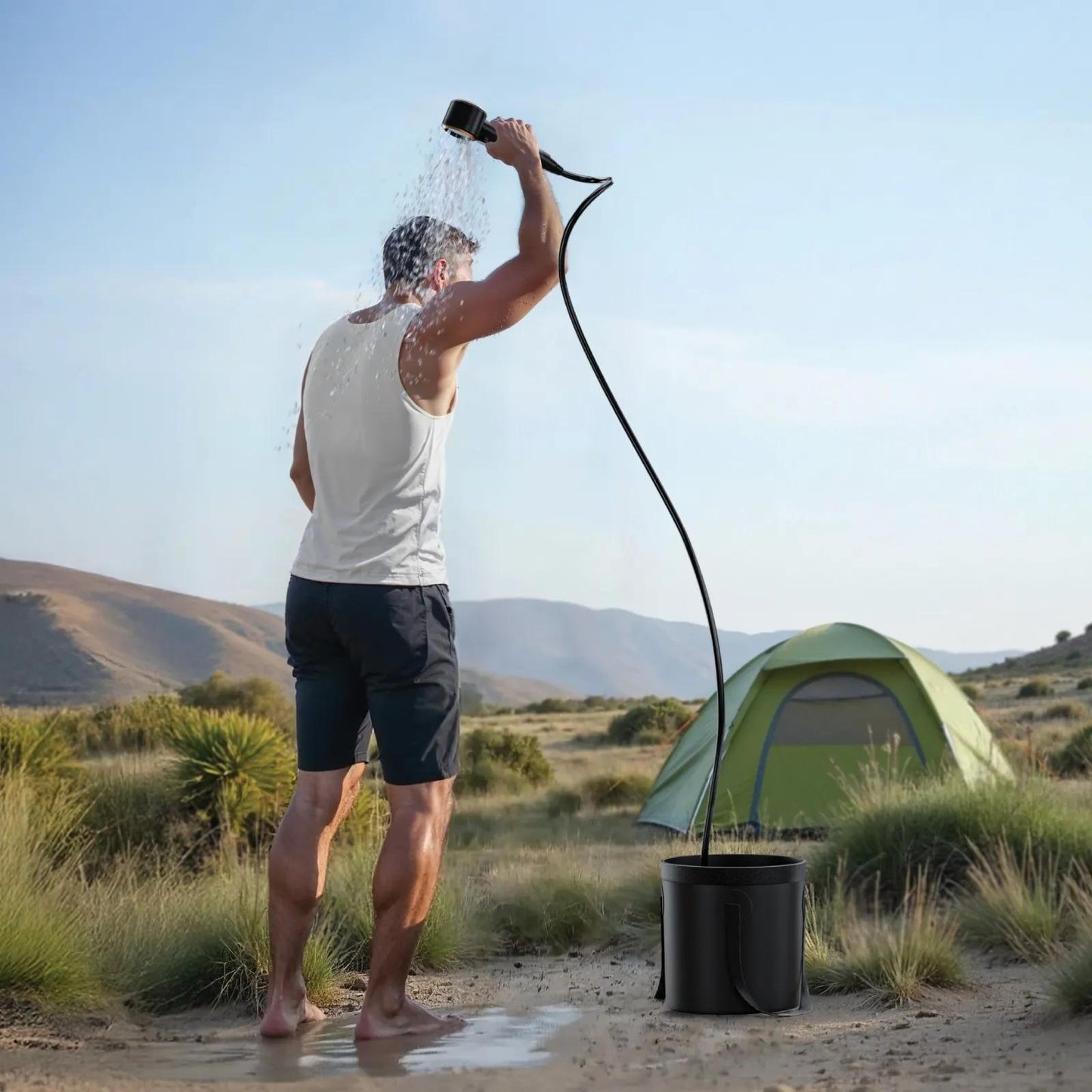 Portable Electric Shower Kit with Pump