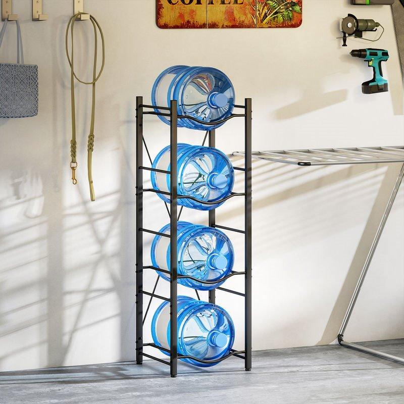 4-Tier 5 Gallon Water Bottle Storage Rack for Home & Office
