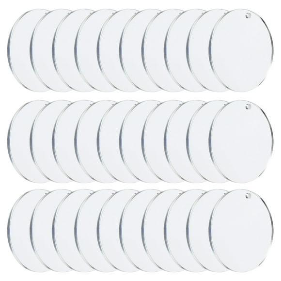 Clear Acrylic Keychain Blanks – DIY Round Ornament Discs for Vinyl, Resin, Crafts & Personalized Gifts