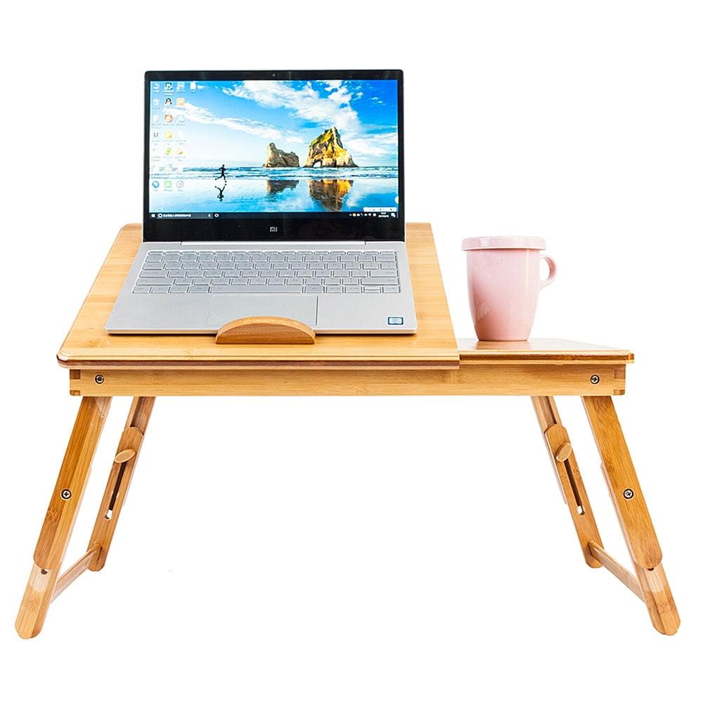 Foldable Wooden Laptop Table for Bed and Sofa