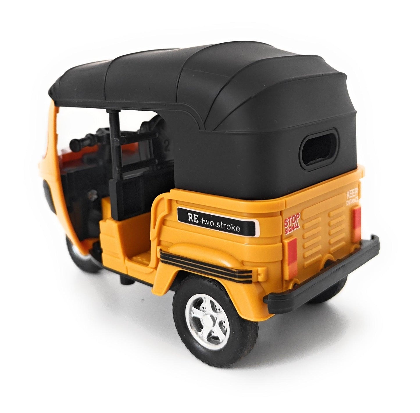 Yellow & Black Mini Auto Rickshaw Toy