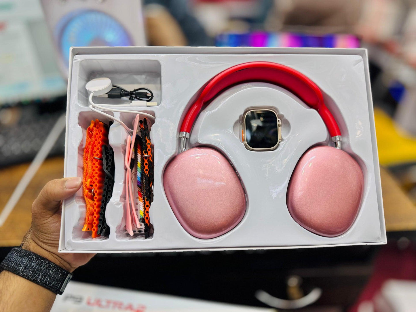 P9 Bluetooth Headphones with Smart Watch Combo