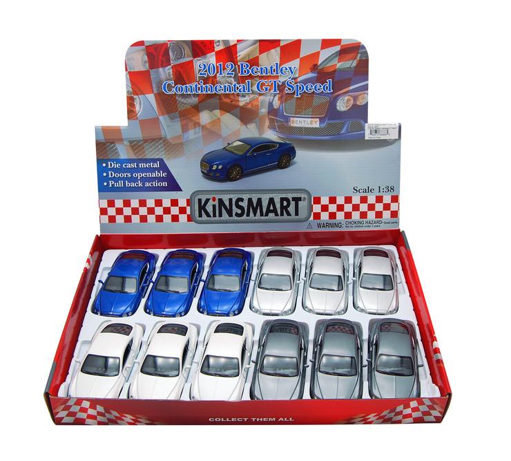 KINSMART 2012 Bentley Continental GT Speed Die-Cast Model Car 1:38 – Pull Back Toy