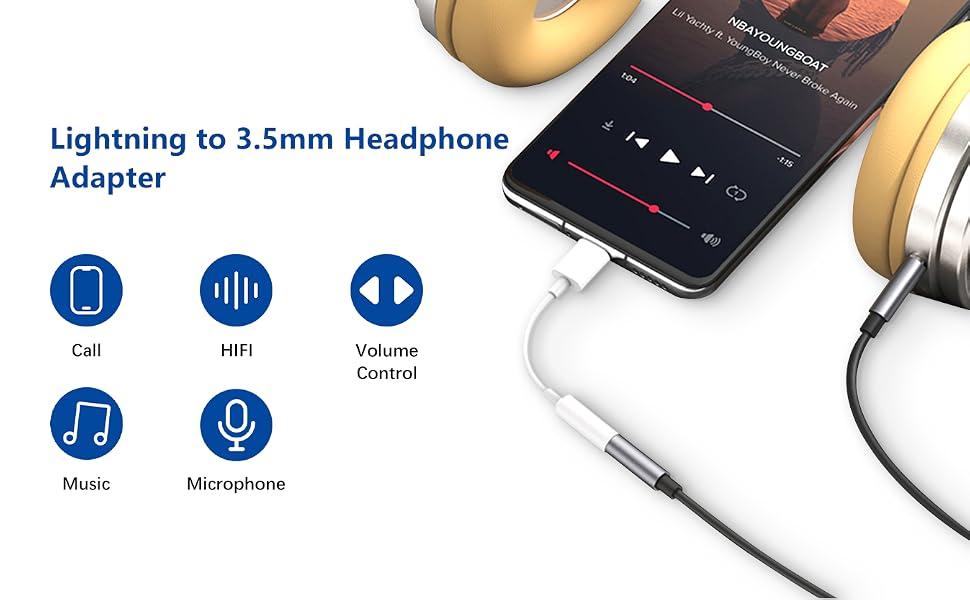 Lightning to 3.5mm Headphone Jack Adapter