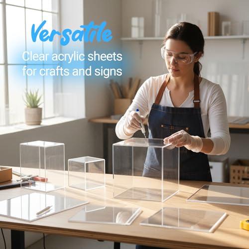 20-Piece Clear Acrylic A5 Craft Sheets