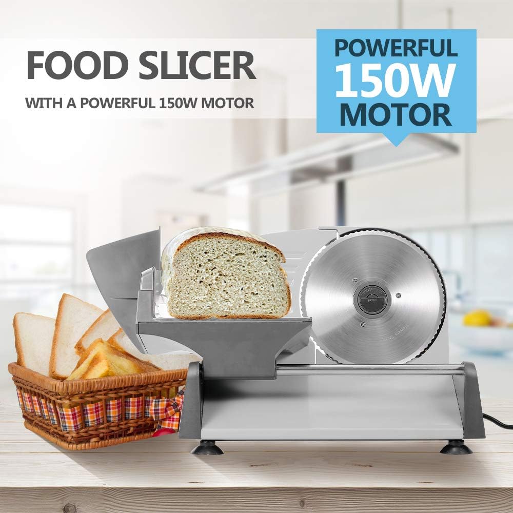 Electric Meat & Bread Slicer – Adjustable Food Cutting Machine for Home Kitchen