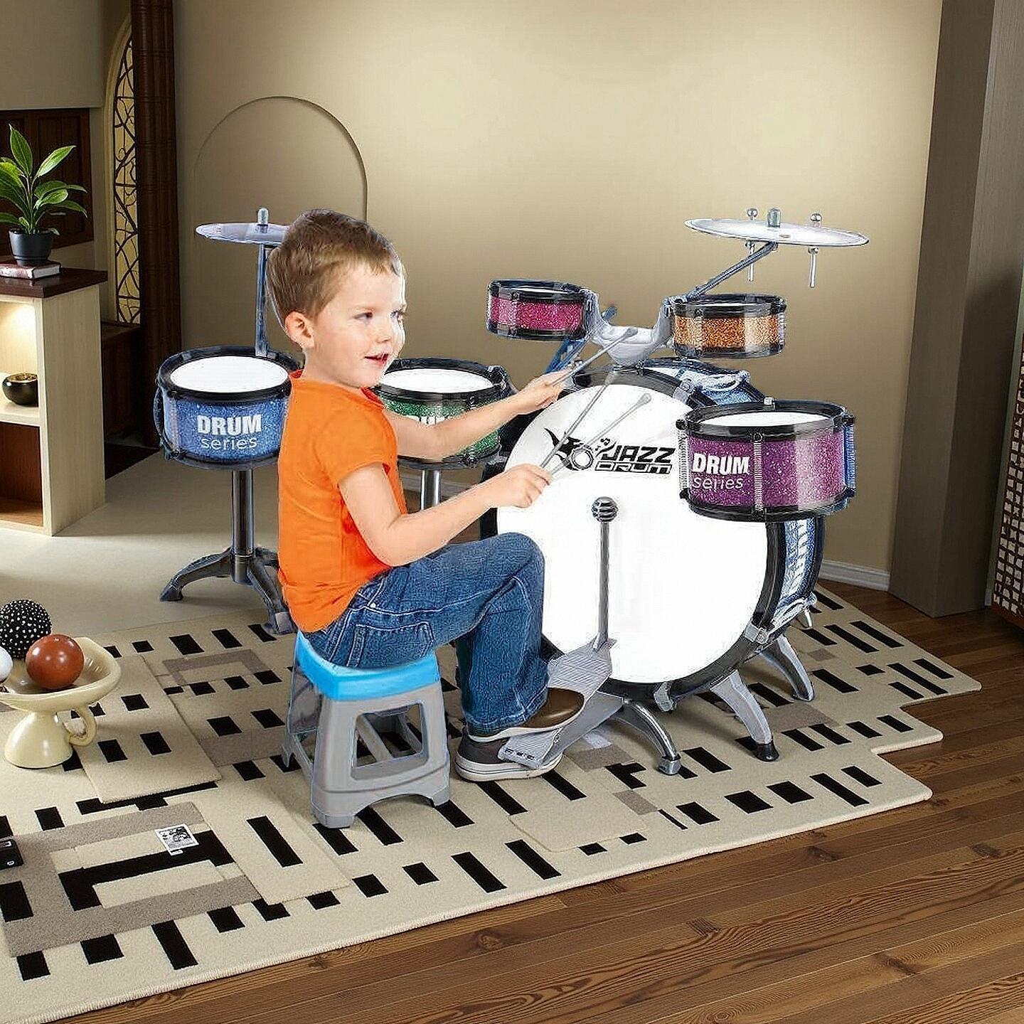 AZZ Kids Drum Set – Future Rock Star Musical Toy Kit with Drumsticks
