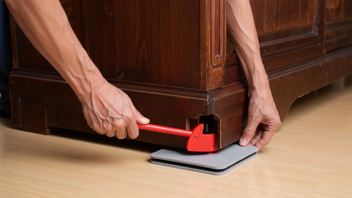 Heavy Furniture Moving Tool Set – Lifting Lever & Roller Sliders for Moving Cabinets, Sofas & Appliances