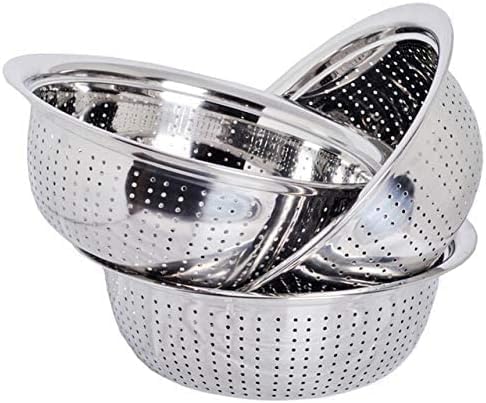 Bubble Tea Strainer, Stainless Steel Tapioca Drainer Bowl, Fruit Vegetable Washing Bowl, Steel Tapioca Drainer, Mesh Colander Drain Net Basket, Efficient Pearl Drainer for Bubble Tea Fruits Vegetable