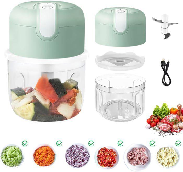 Green Mini Electric Food Chopper