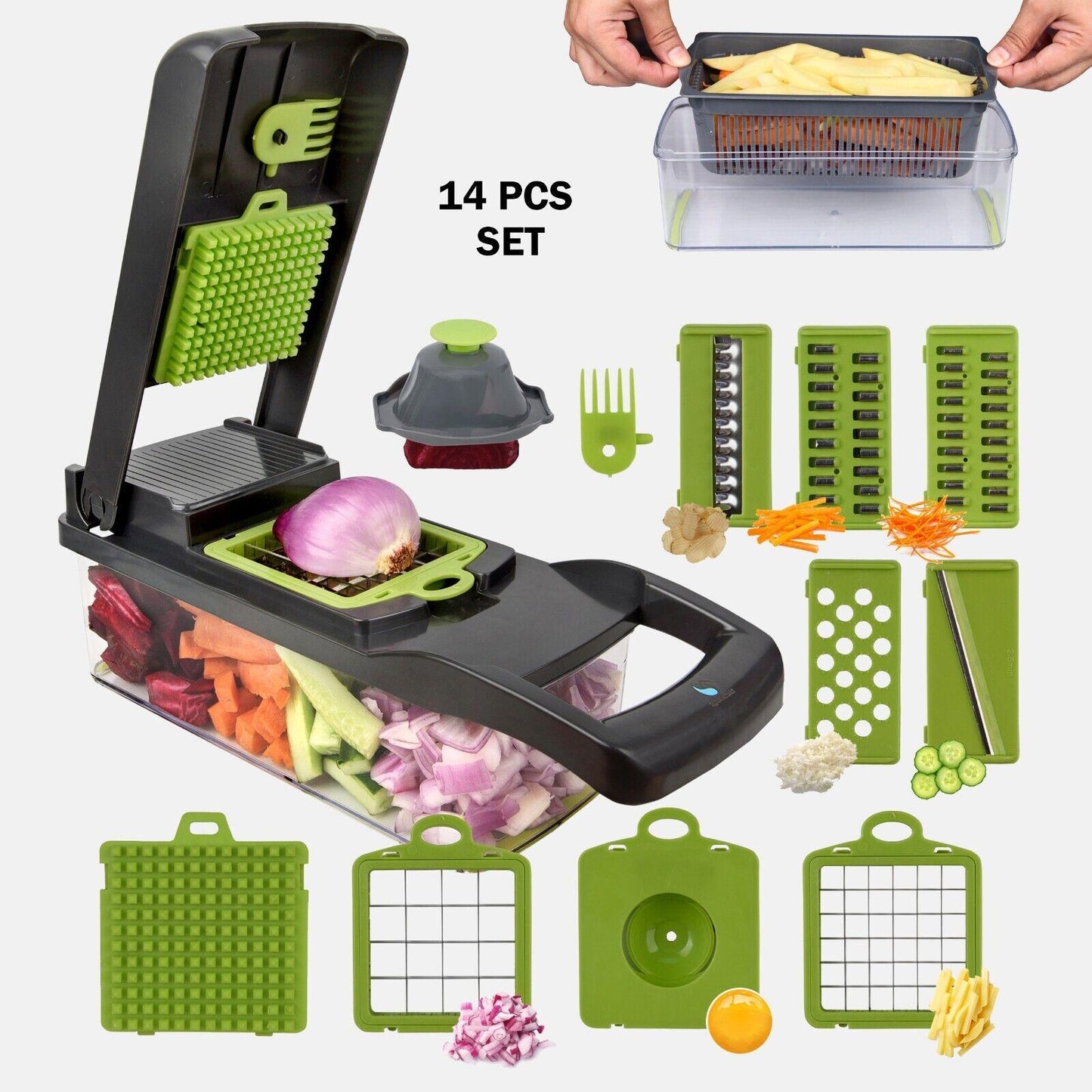 14-in-1 Multifunction Vegetable Slicer & Chopper