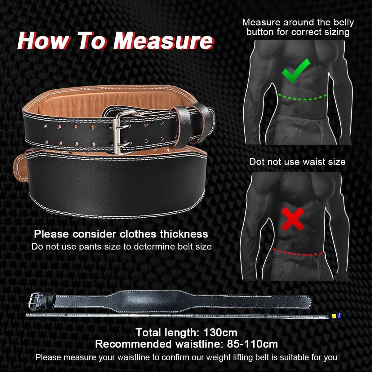Weight Lifting Belt Powerlifting Belt Leather Gym Workout Waistband Adjustable Buckle for Adult Power Exercise Adult Gym Waist Belt