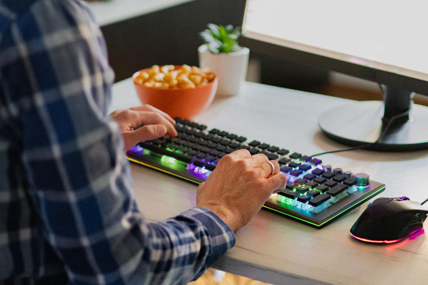 RGB Backlit Gaming Keyboard & Mouse Combo – Wired Gaming Keyboard Set for PC & Laptop