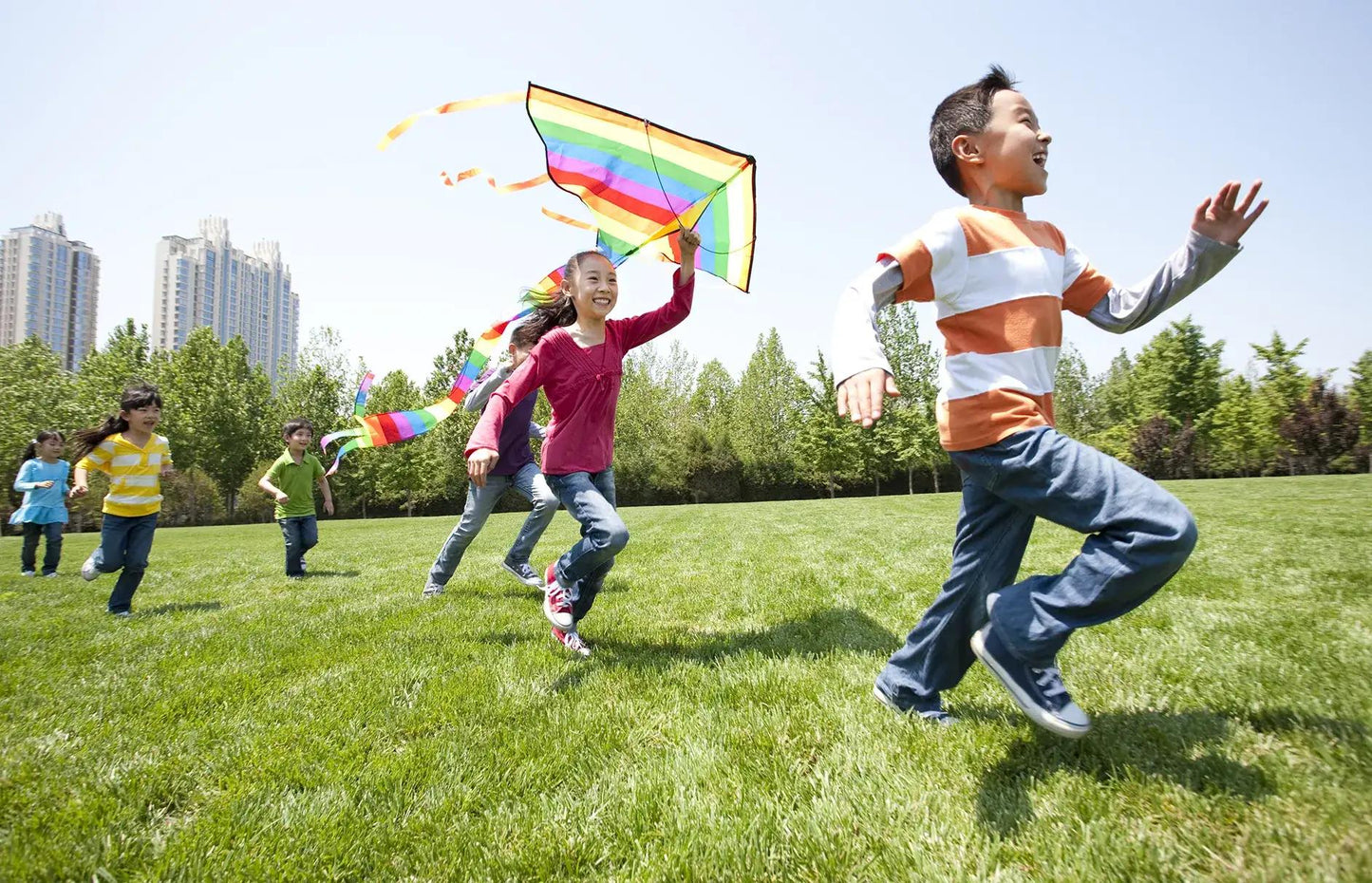 Rainbow Color Flying Kite for Kids