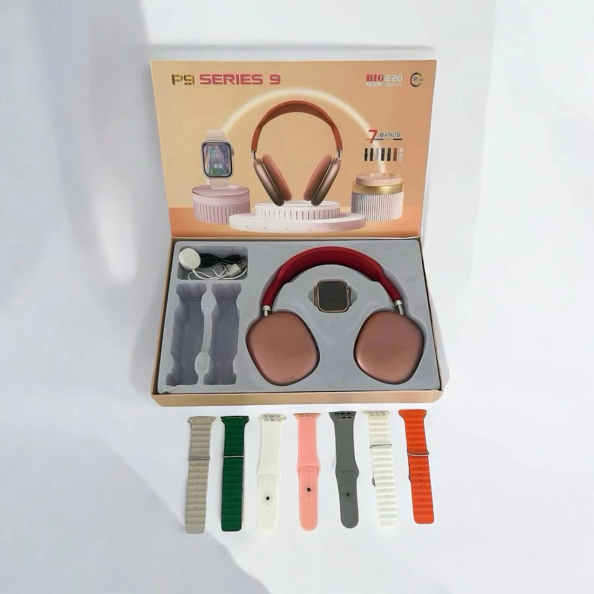 P9 Bluetooth Headphones with Smart Watch Combo