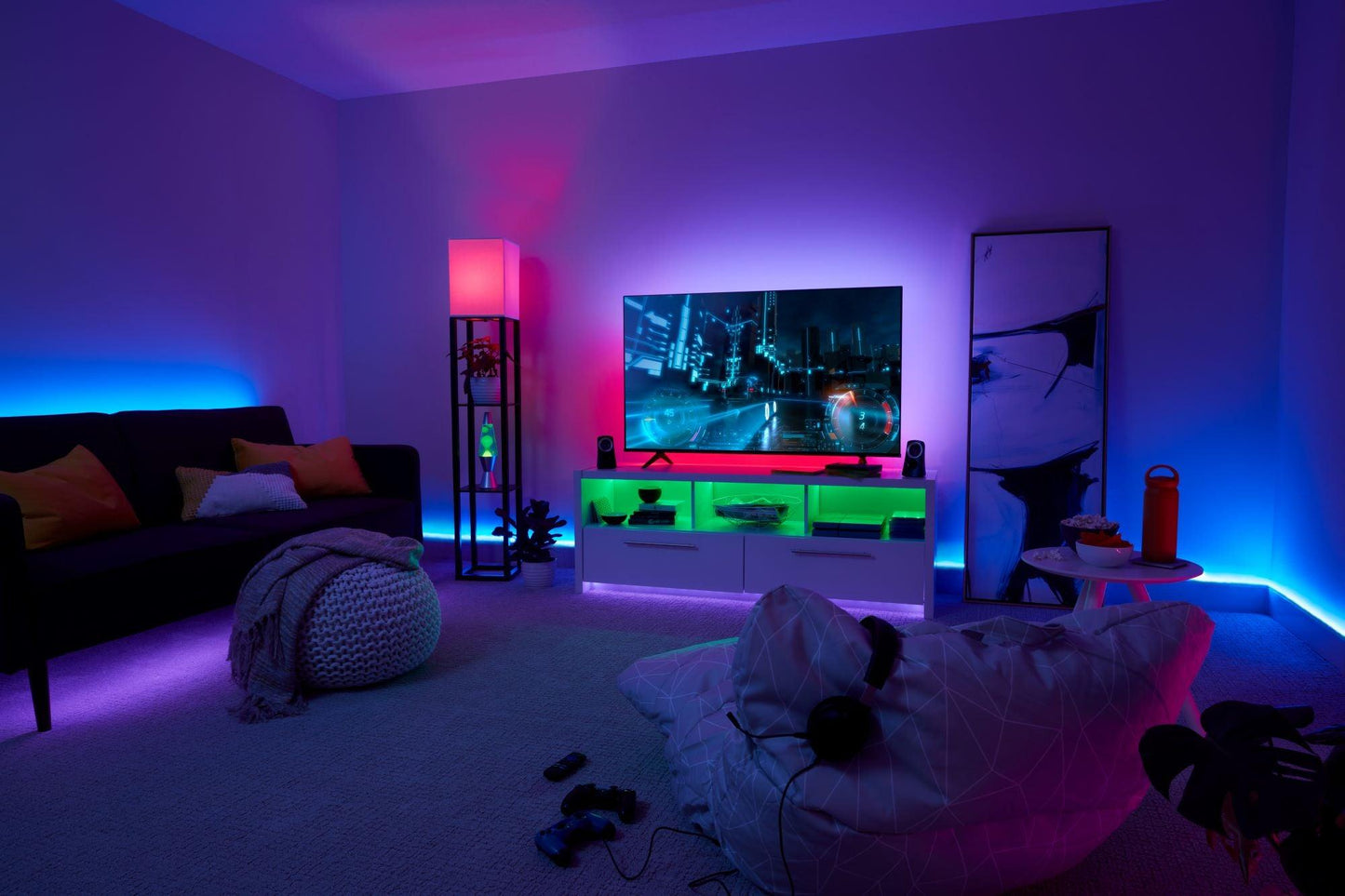 Smart RGB LED Strip Lights with App and Music Sync