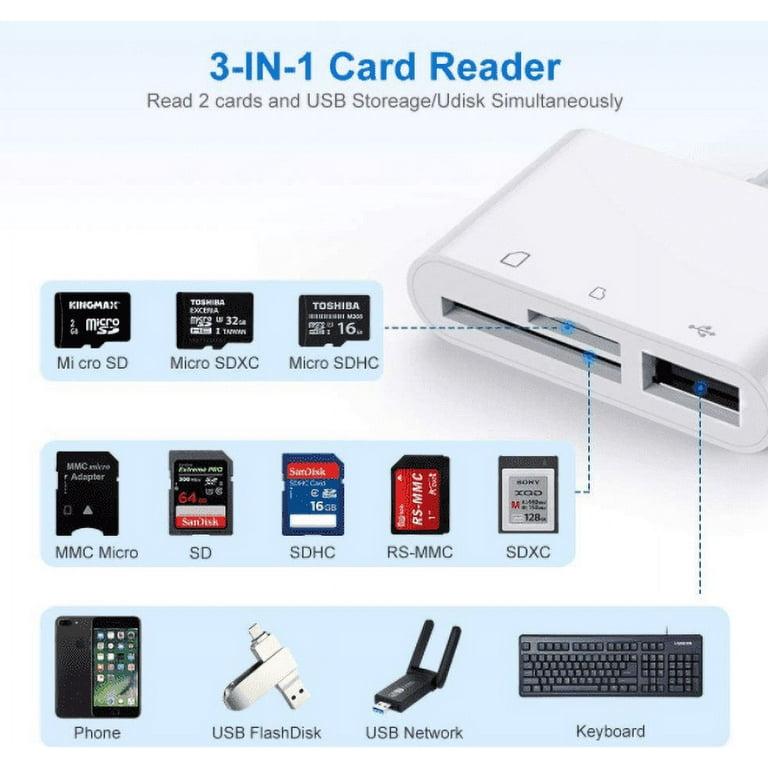 Wansurs 3-in-1 SD Card Reader for Android