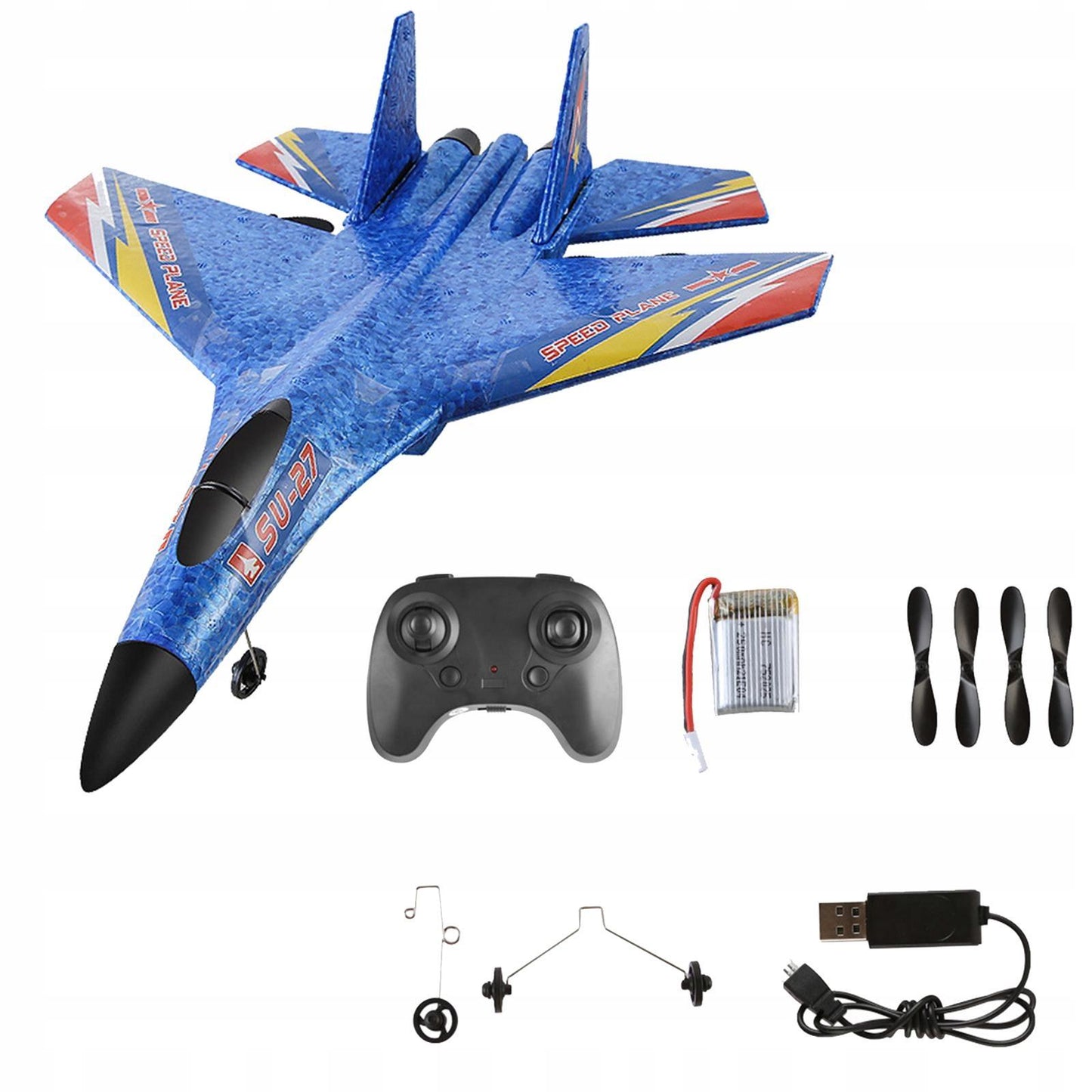 SU-27 Foam Fighter RC Airplane – 2.4GHz Remote Control EPP Glider Plane for Outdoor Flying