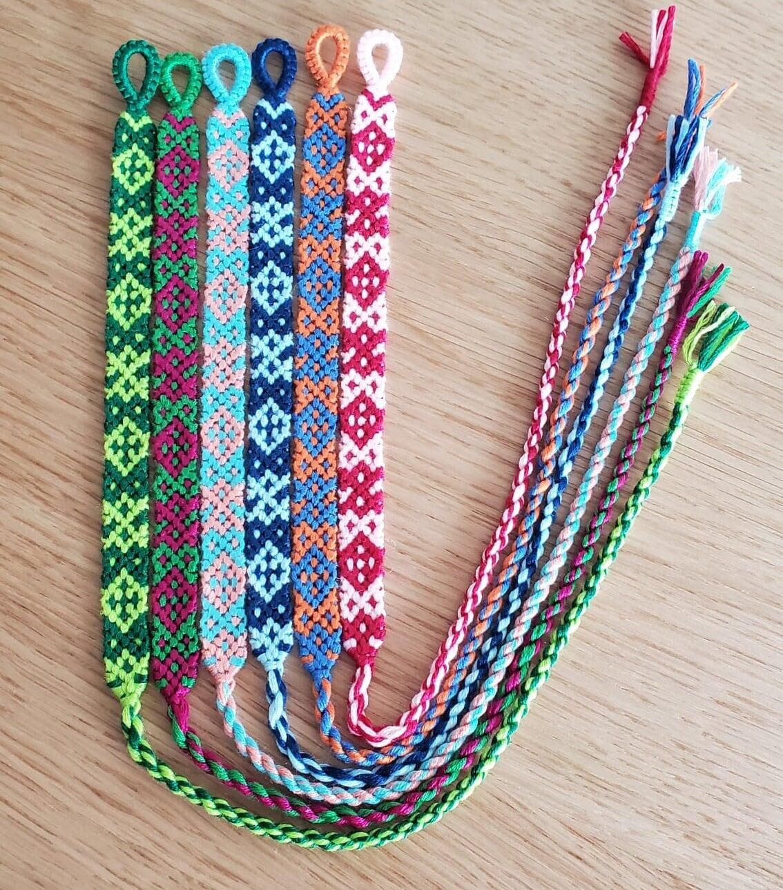 Colorful Beaded Friendship Bracelets Set of 6