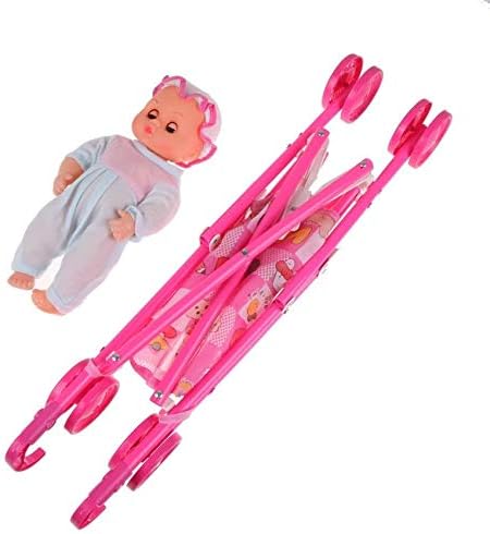 Kids Doll with Trolley – Cute Baby Doll Toy with Rolling Travel Suitcase for Girls