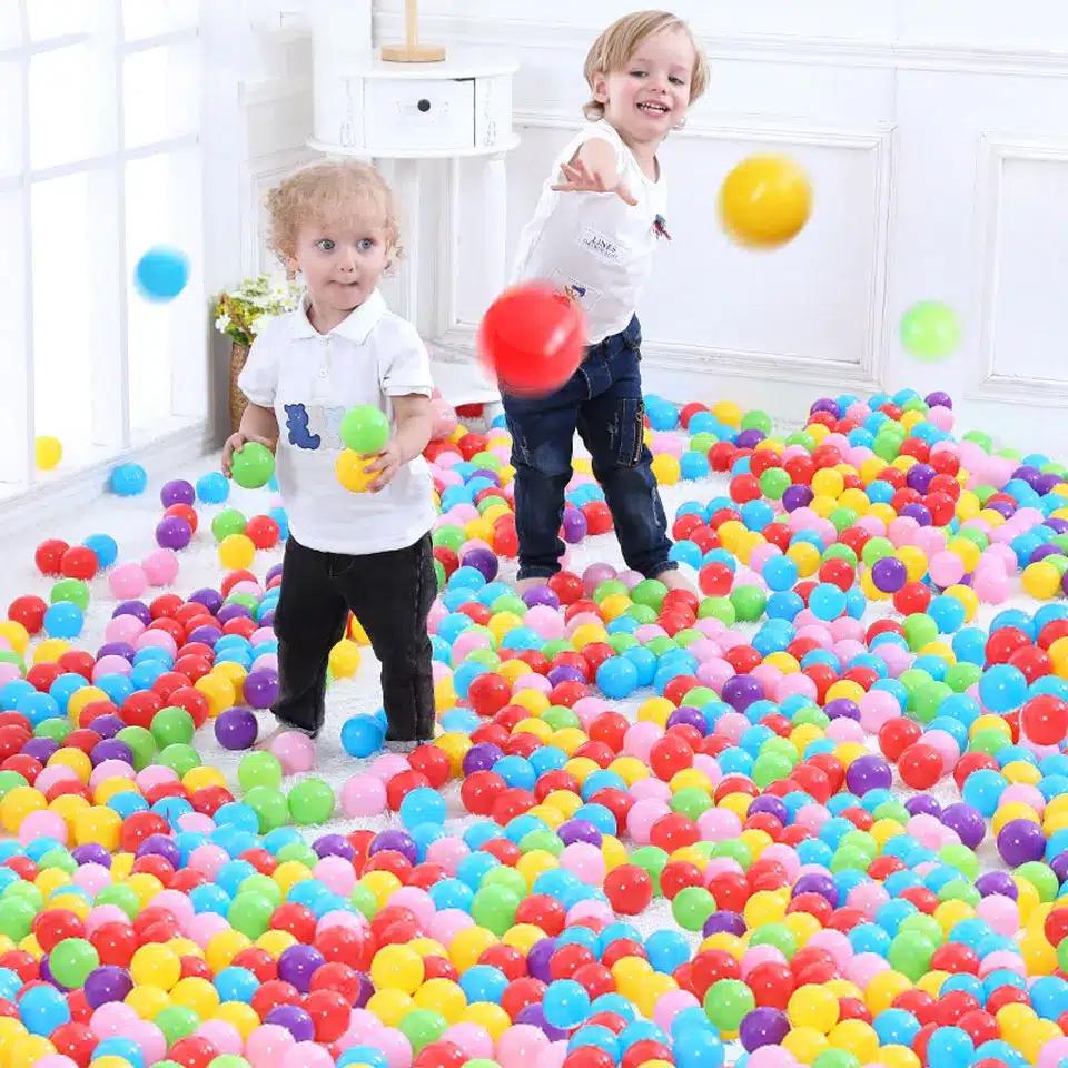 50-Pack Colorful Plastic Play Balls for Kids