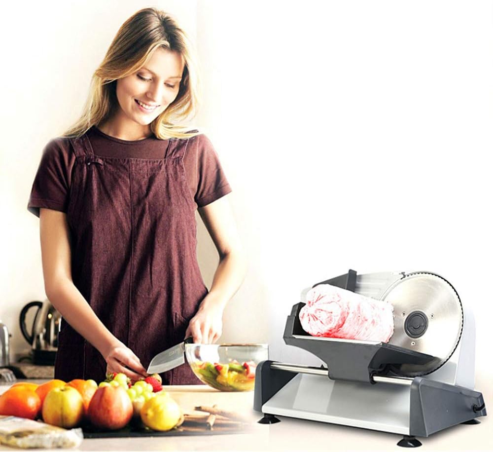 Electric Meat & Bread Slicer – Adjustable Food Cutting Machine for Home Kitchen