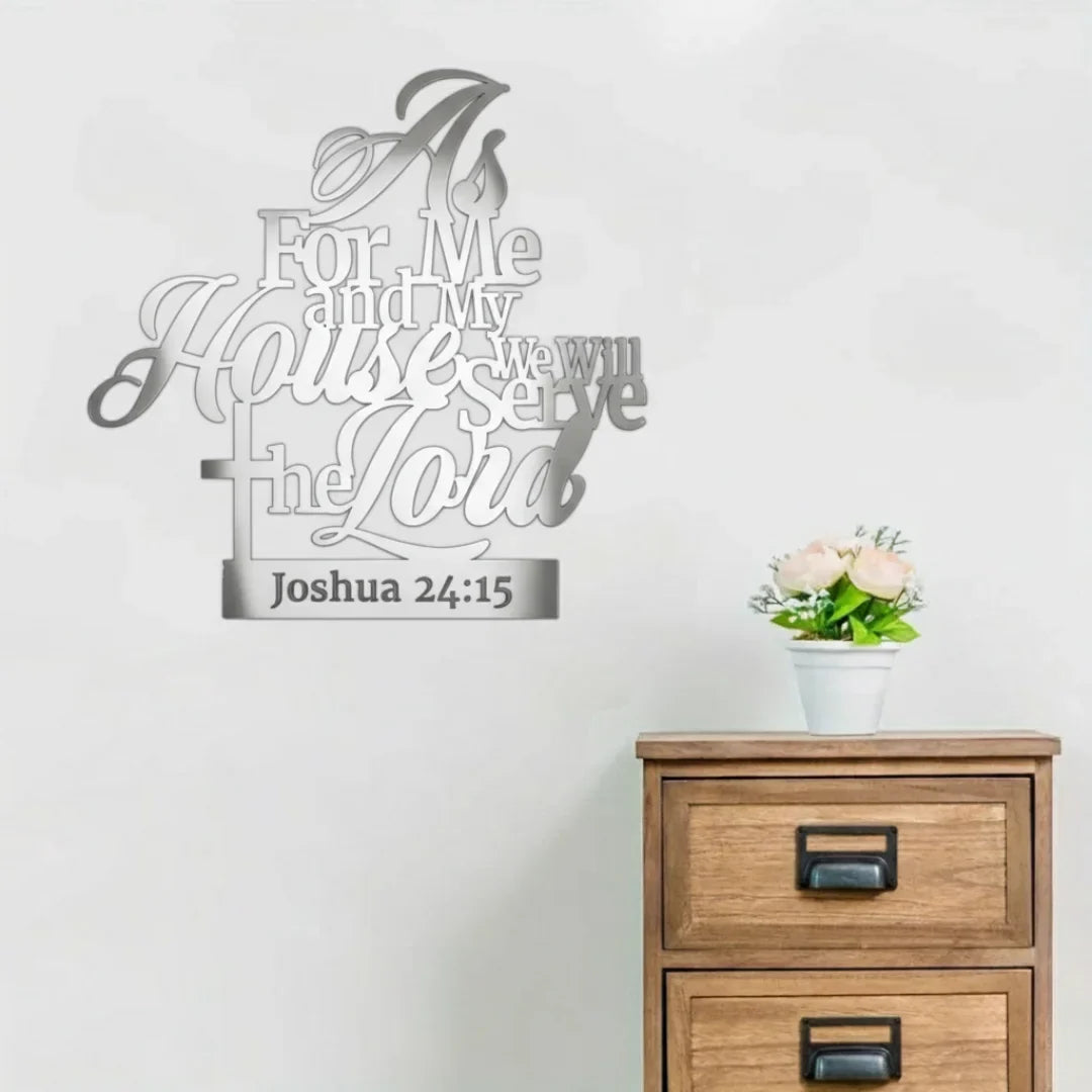 As For Me and My House Bible Verse Acrylic Wall Décor | Christian Home UAE