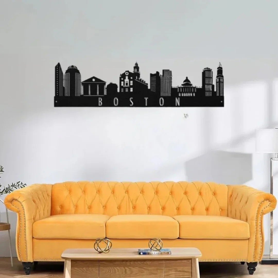 Boston Skyline Acrylic Wall Art – Modern City Décor