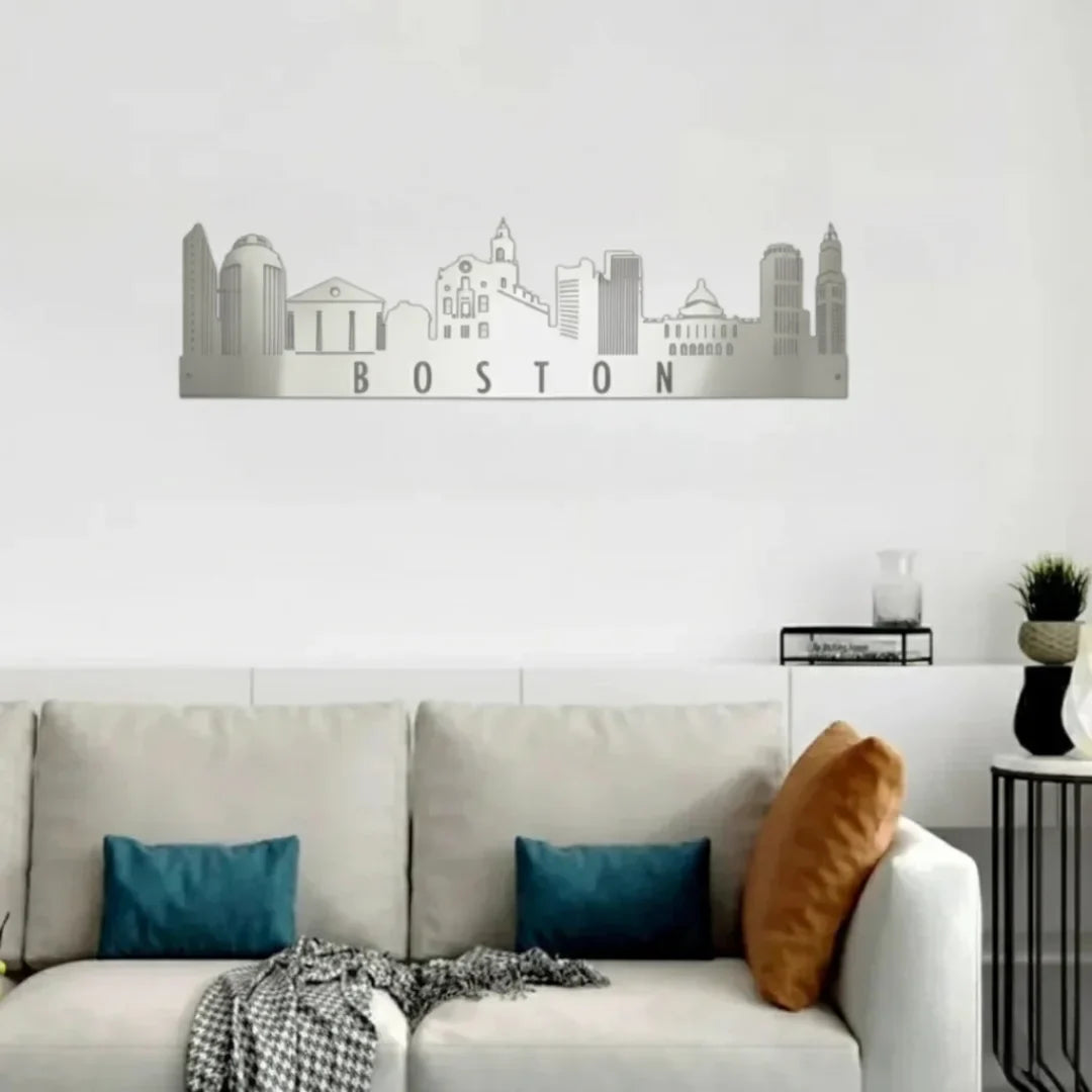 Boston Skyline Acrylic Wall Art – Modern City Décor
