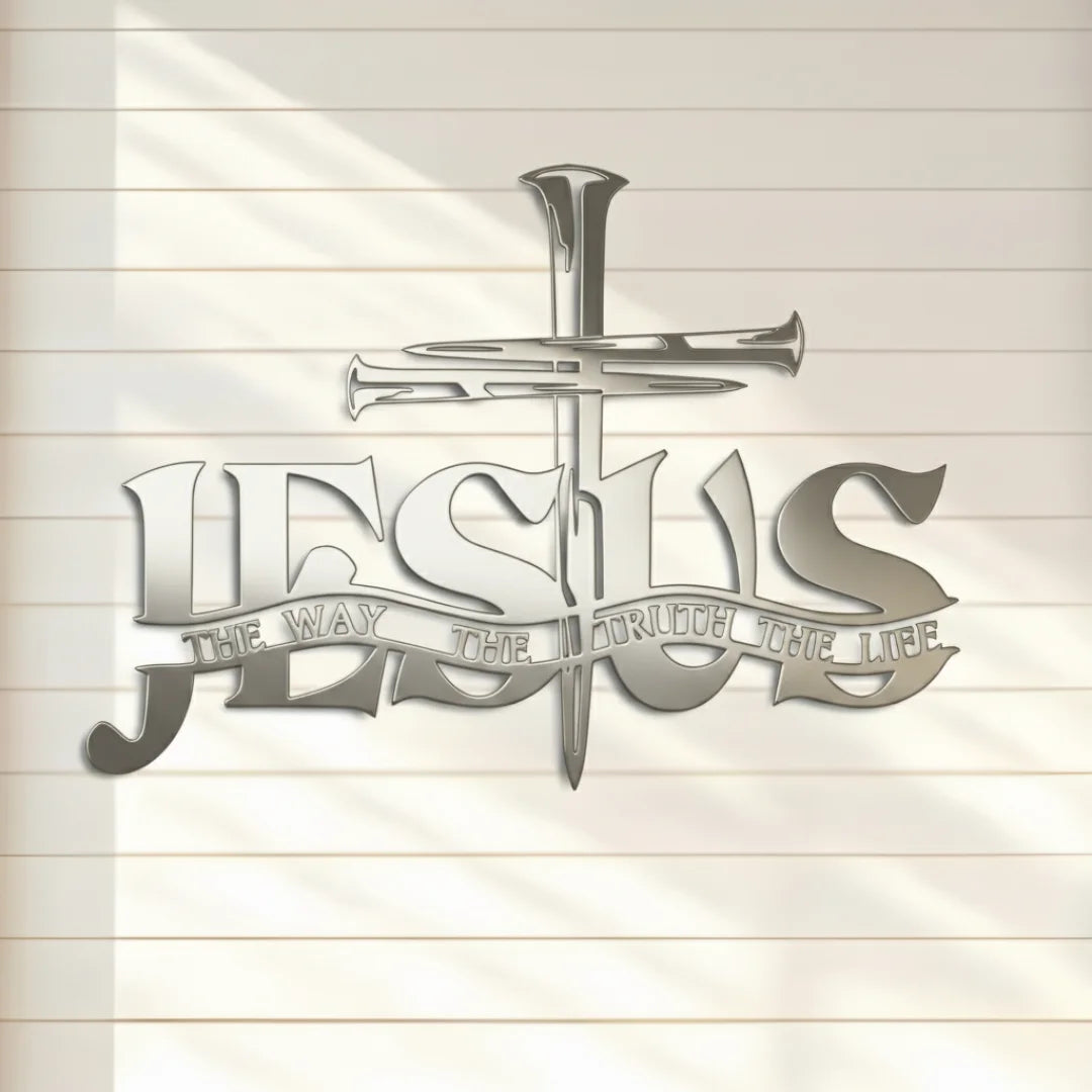 Cross with Jesus Name Acrylic Wall Décor | Christmas Home Decor UAE