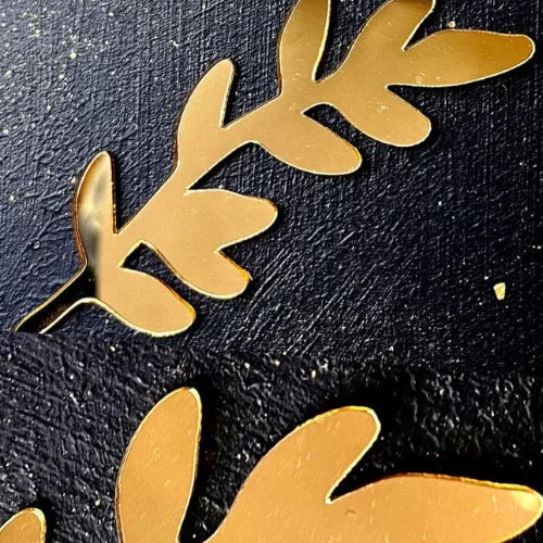 Diwali Combo 8pcs Golden Acrylic Cutouts Set - Festive Decorative Wall Accents for Joyful Celebrations