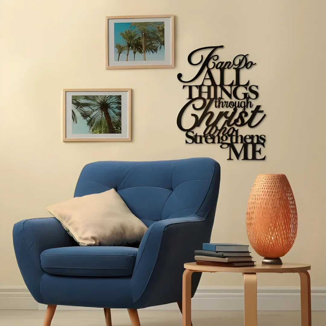 I Can Do All Things Through Christ Acrylic Wall Décor | Christian Home UAE