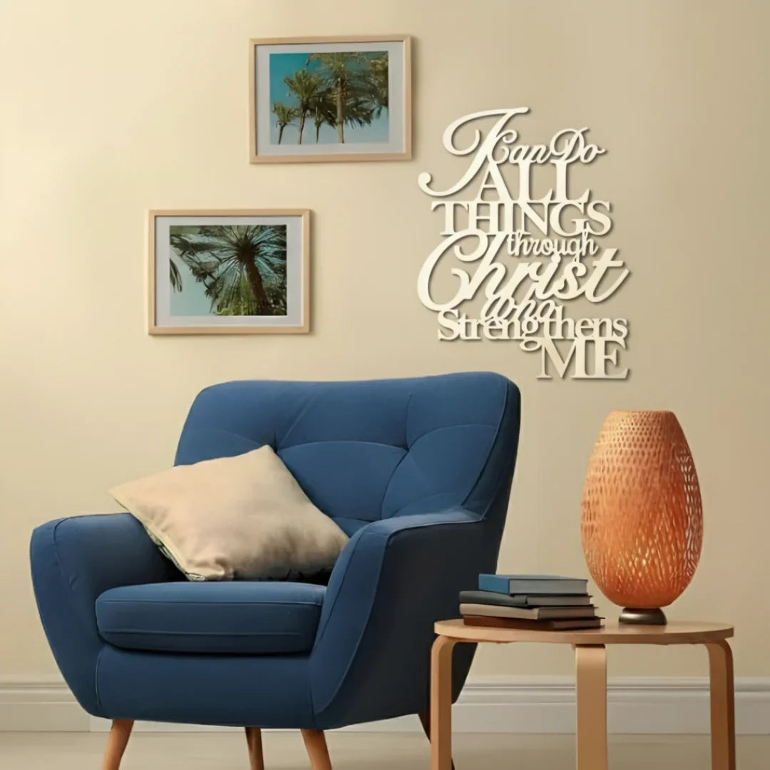 I Can Do All Things Through Christ Acrylic Wall Décor | Christian Home UAE