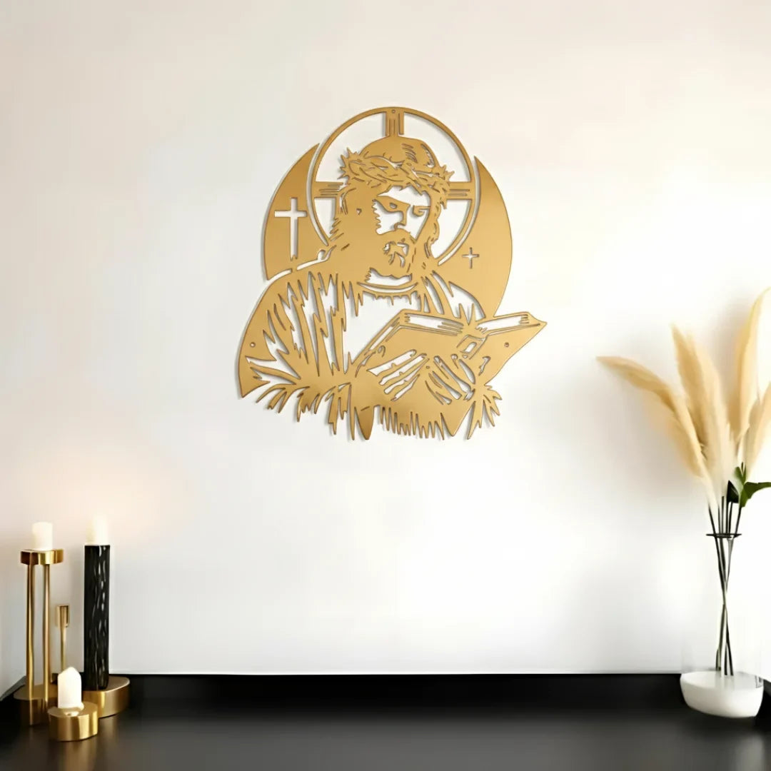 Jesus Christ with Book – Christian Home Wall Decal UAE