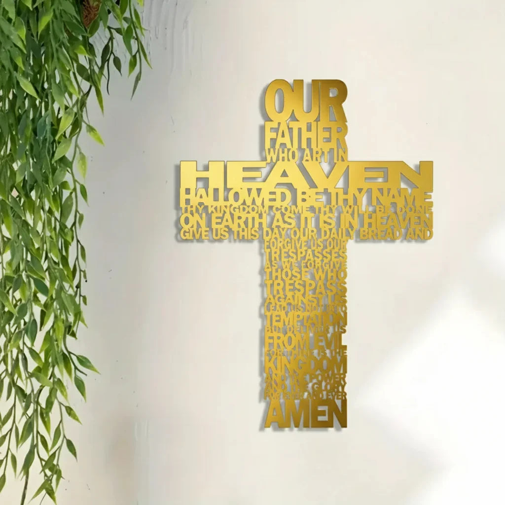 Jesus Cross with Prayer – Christmas Gift Wall Decor UAE