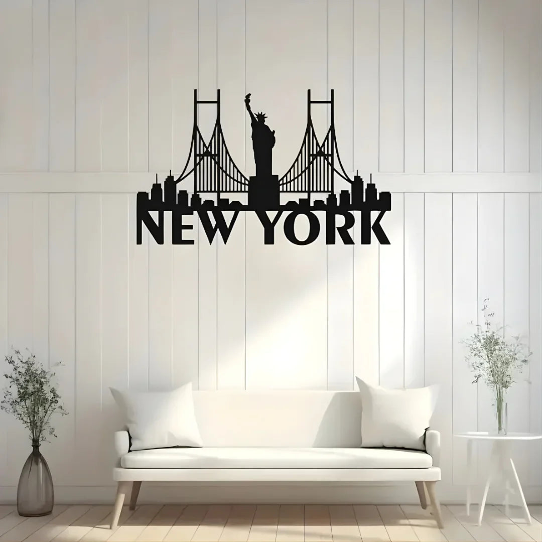 New York Bridge Skyline Decal USA City Acrylic Art