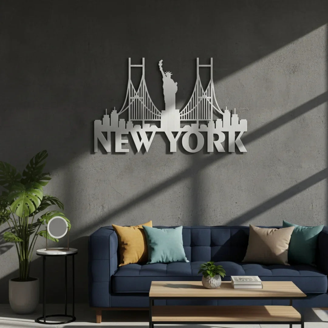 New York Bridge Skyline Decal USA City Acrylic Art