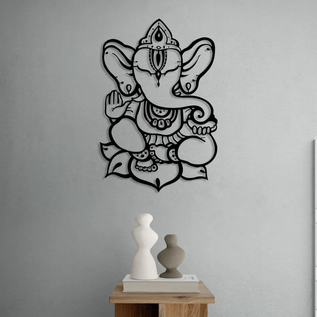 Om Ganesha (Ganpati) Calligraphy Acrylic Wall Art
