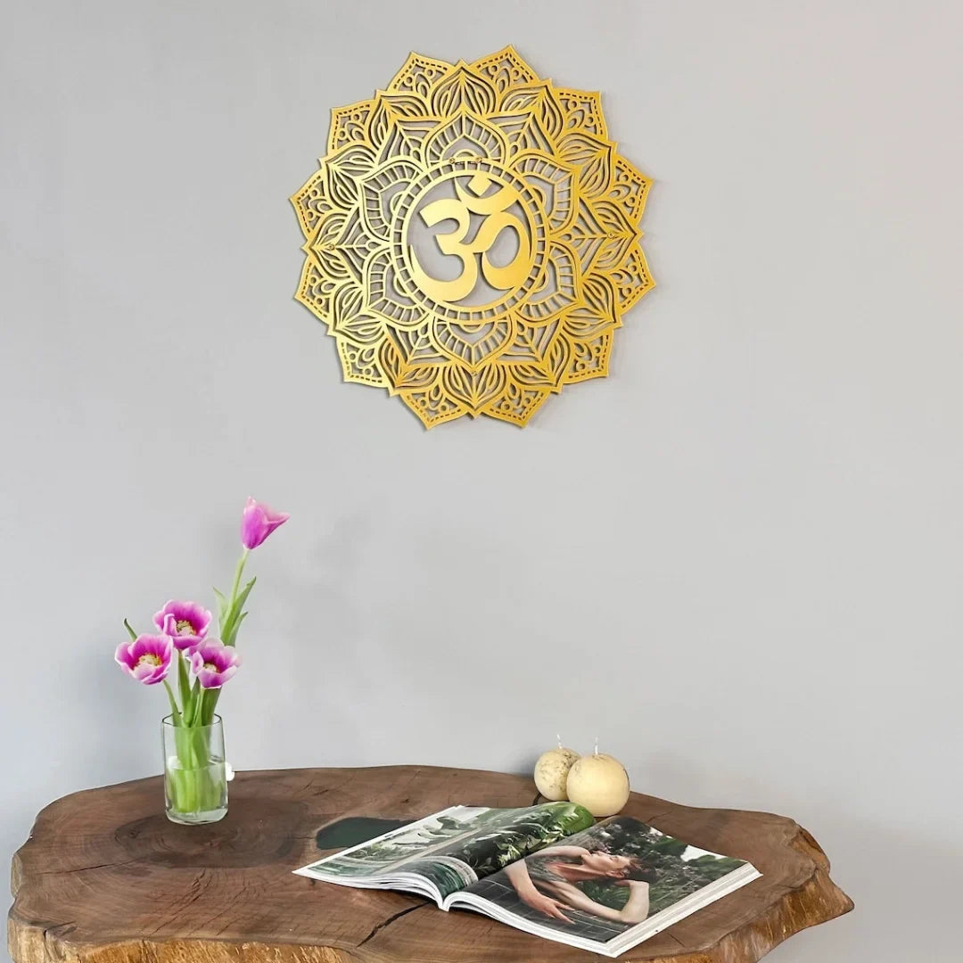 Om Mandala Acrylic Wall Art | Festive Wall Decor