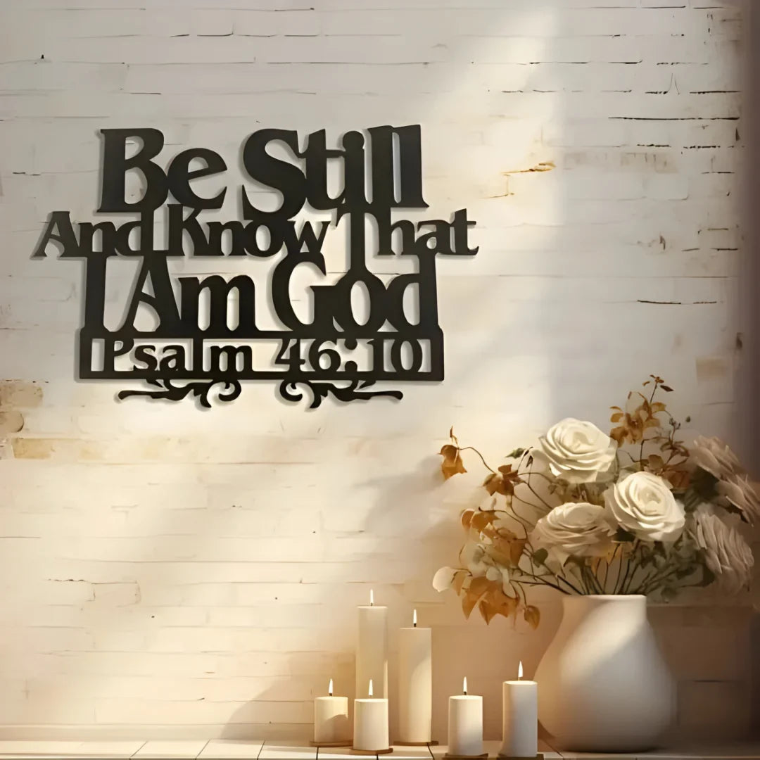 Psalm 46:10 Wall Art – Be Still and Know That I Am God | Christmas Gift UAE