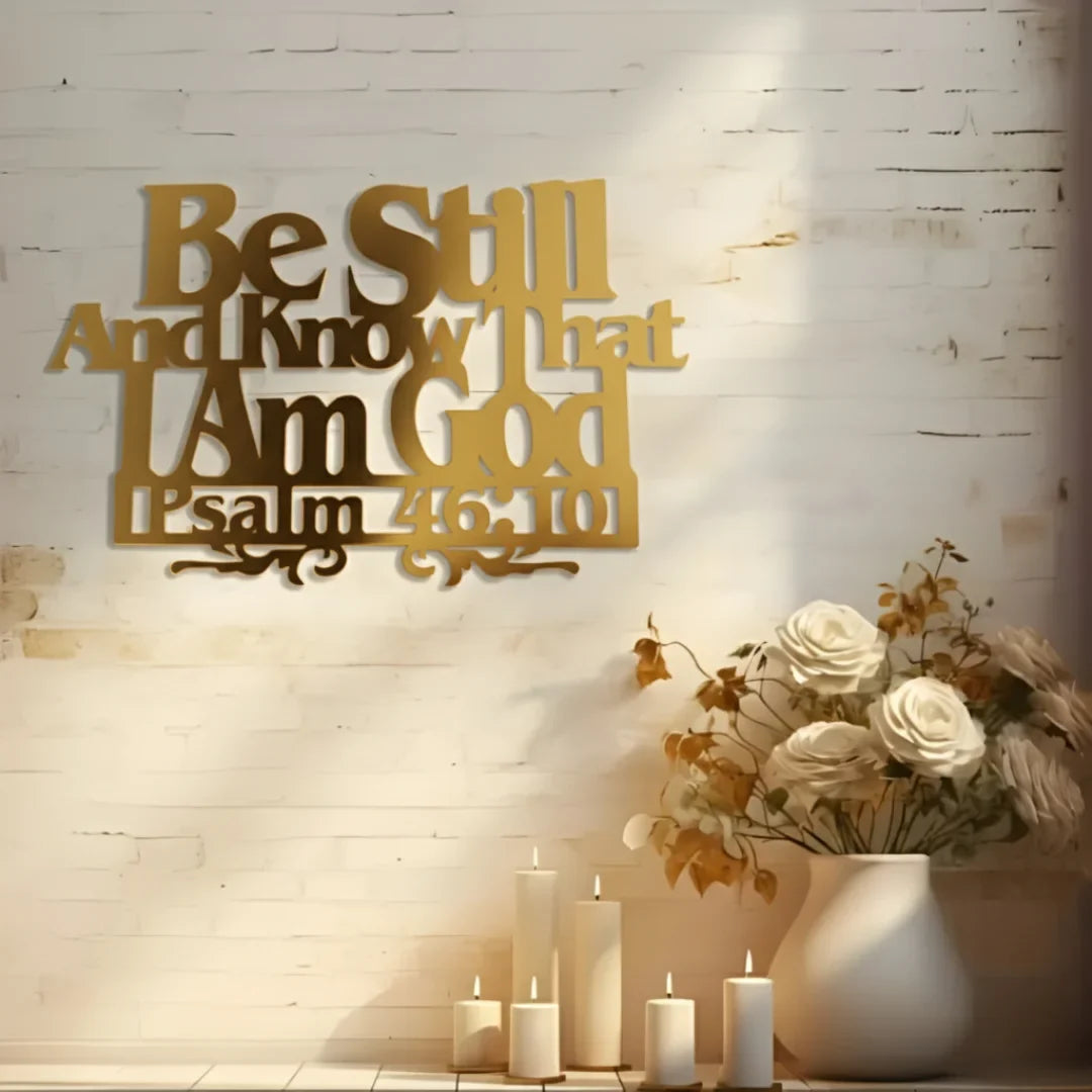 Psalm 46:10 Wall Art – Be Still and Know That I Am God | Christmas Gift UAE