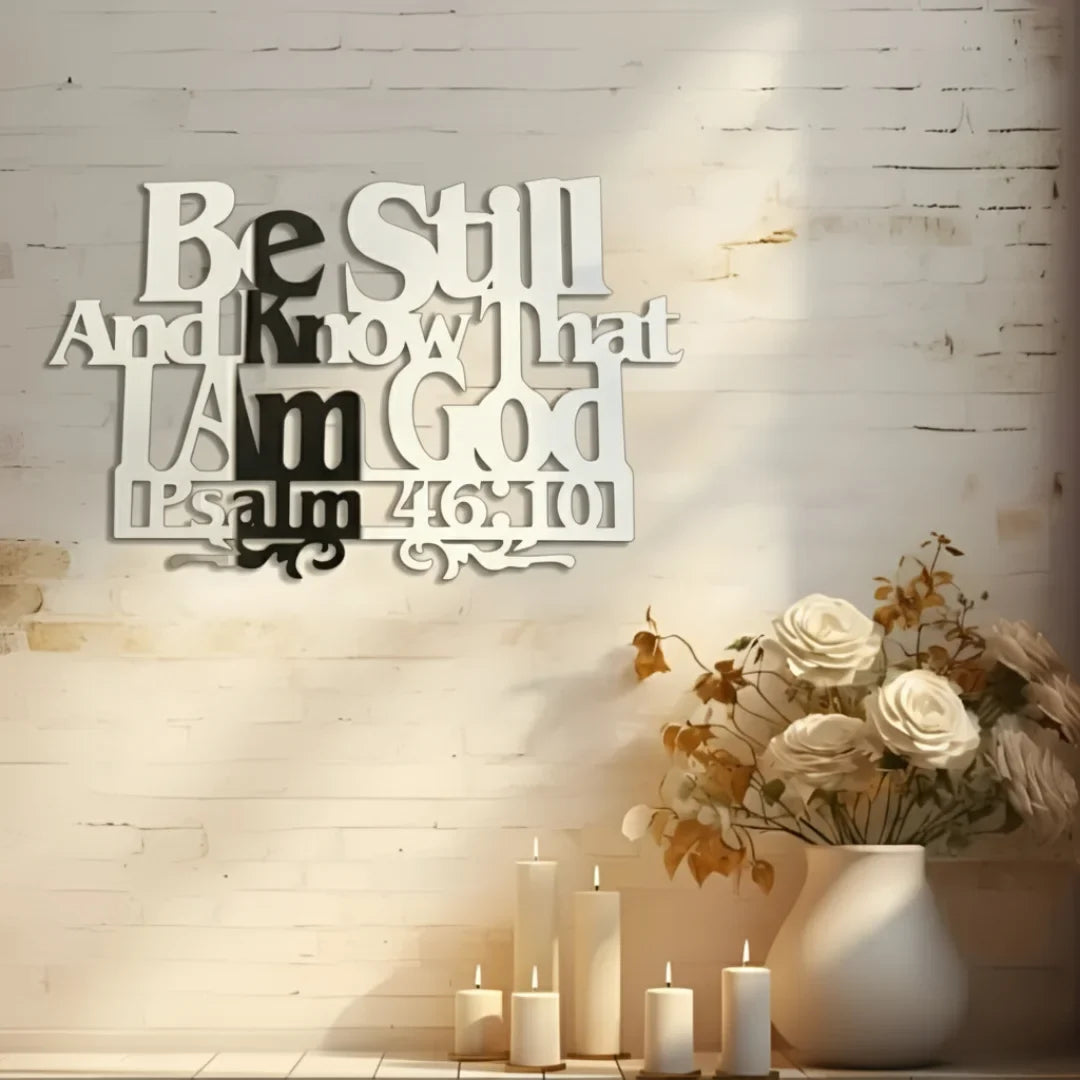 Psalm 46:10 Wall Art – Be Still and Know That I Am God | Christmas Gift UAE