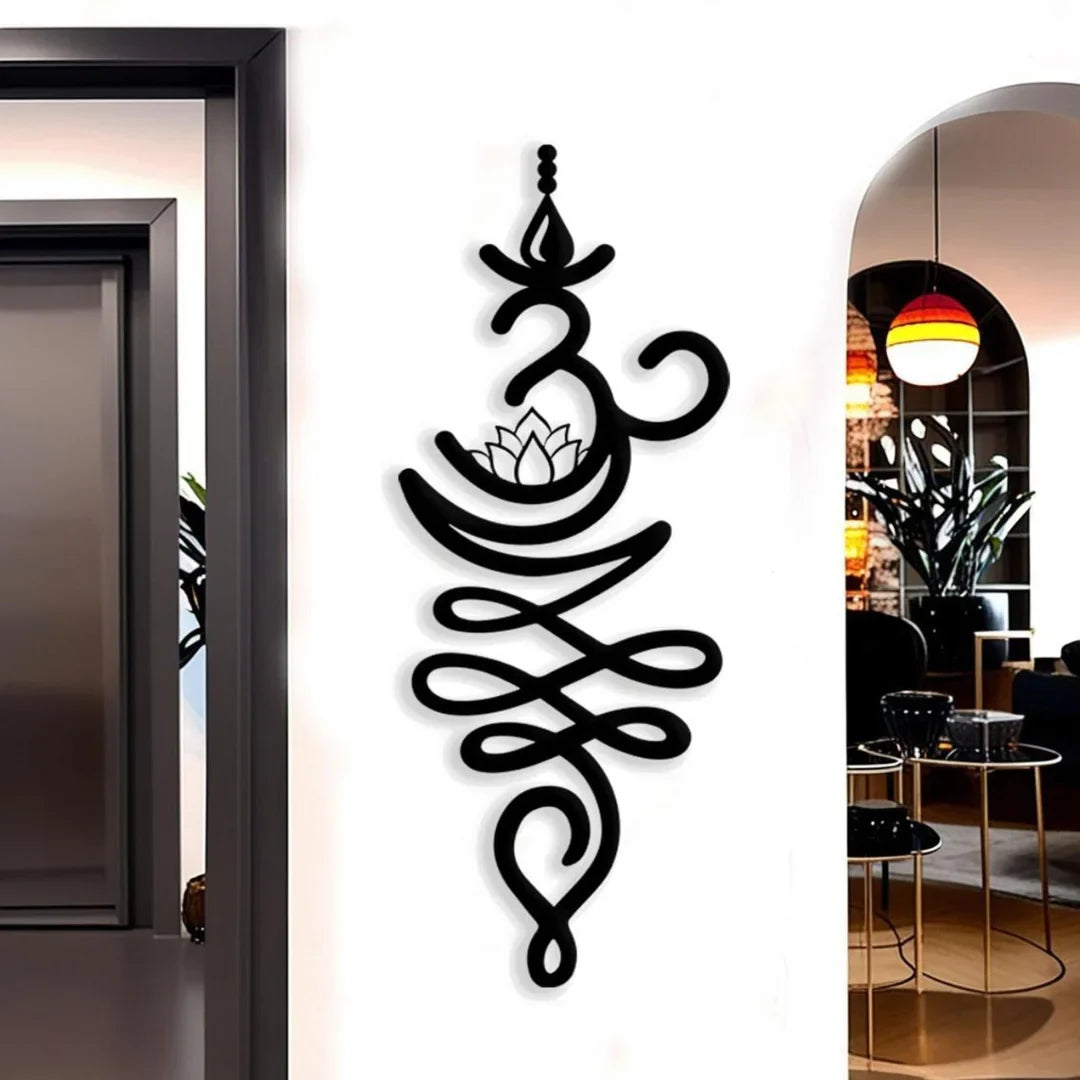 Spiritual Unalome & Lotus Premium Acrylic Wall Art
