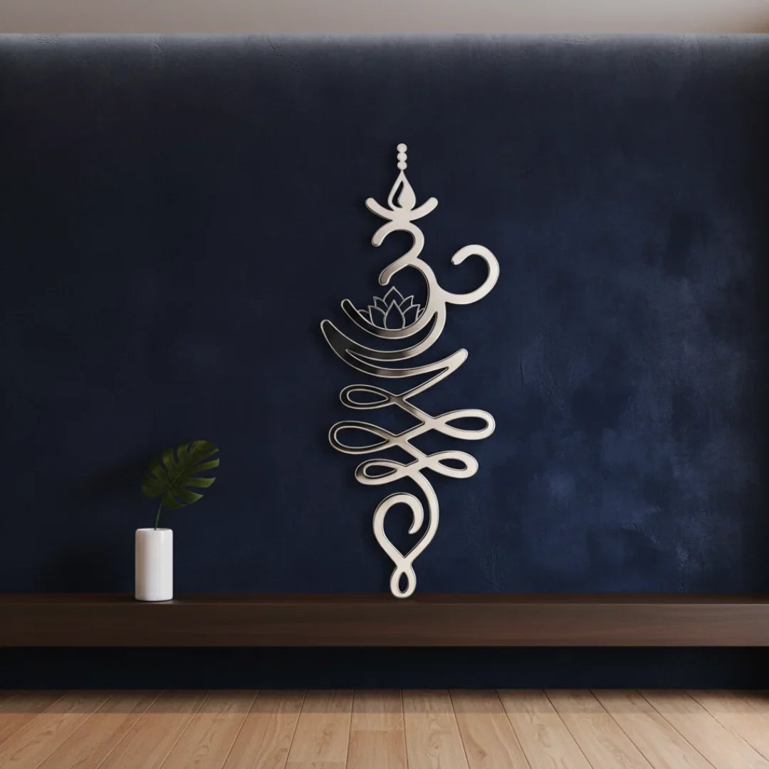 Spiritual Unalome & Lotus Premium Acrylic Wall Art