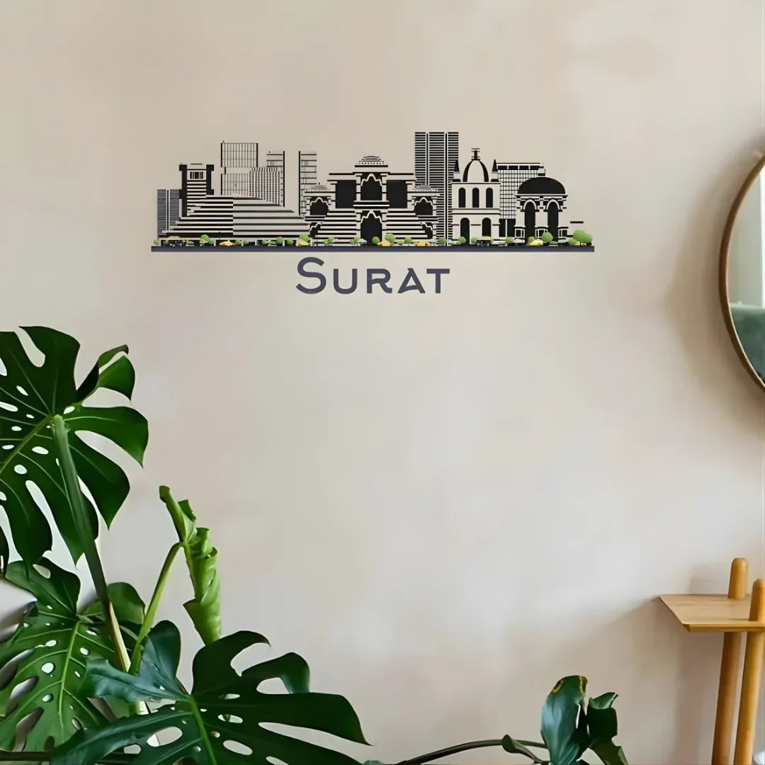 Surat, India City Skyline Wall Art Decal | Heritage Decor for UAE