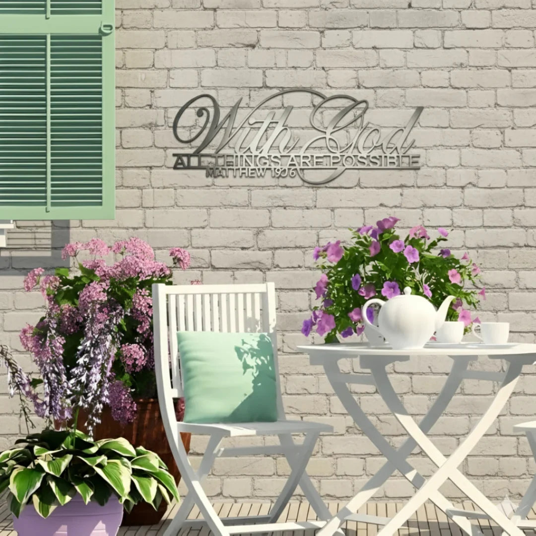 With God All Things Are Possible Acrylic Wall Décor | Christmas Gift UAE
