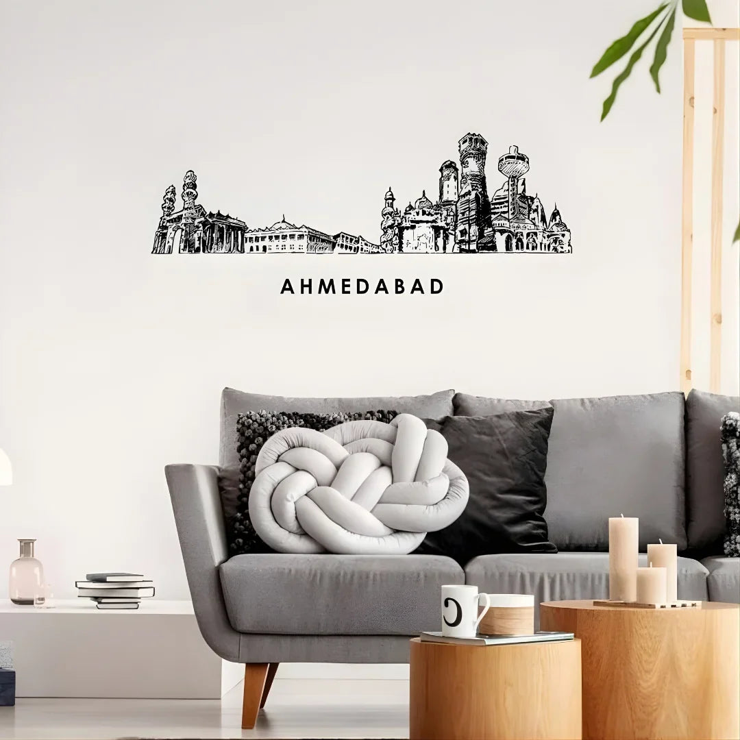 Acrylic Ahmedabad Skyline Wall Art for Home Decor