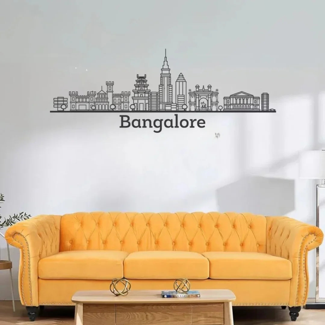 Acrylic Bangalore Skyline Wall Art for Home Decor